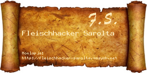 Fleischhacker Sarolta névjegykártya